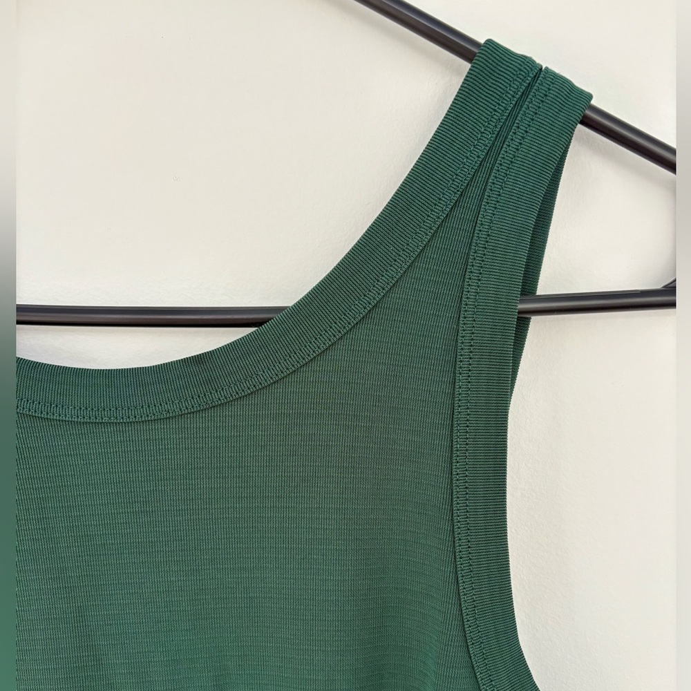 COS micro-ribbed tank with scoop at back of neck